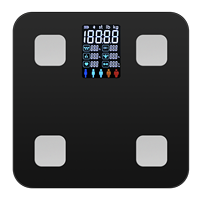 Báscula de peso de alta calidad Bmi, báscula de baño inteligente, báscula electrónica de grasa corporal con aplicación gratuita en Google Play Apple Store