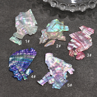 Paillettes de coquille d'aréole 5G Aurora, breloques pour ongles, tranches irrégulières 3D, pierres de coquille, sequins, décoration d'ongles, accessoire de manucure DIY
