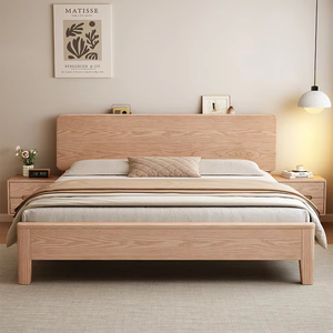 Guan Song Furniture <span class=keywords><strong>Lit</strong></span> en bois massif nordique en frêne blanc Moderne et élégant Durable Pratique pour les petits appartements <span class=keywords><strong>de</strong></span> location - Product Image 3