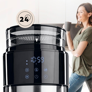 Machine à café <span class=keywords><strong>avec</strong></span> moulin, machine à café à filtre <span class=keywords><strong>avec</strong></span> carafe en verre, 1000W, <span class=keywords><strong>avec</strong></span> écran tactile <span class=keywords><strong>et</strong></span> fonction minuterie, capacité de 1,5L d'eau - Product Image 6