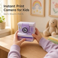 Appareil photo instantané pour enfants, écran IPS HD 2,4 pouces, photo et vidéo, carte TF 32 Go, appareil photo à clapet avec flash, 11 langues, OEM/ODM, ABS, pour les enfants de 7 à 14 ans