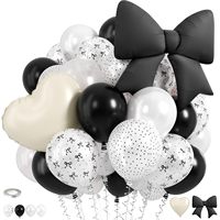 Kit de guirlande de ballons en aluminium Cœur et Étoile, Ensemble de ballons Macaron pour Anniversaire de Fille, Saint-Valentin, Baby Shower, Décoration de Fond de Fête de Mariage