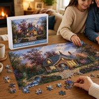Boîte d'emballage en carton personnalisée avec logo pour puzzles, jeu de puzzle pour adultes et enfants, cadeau, impression numérique, pelliculage, affiche