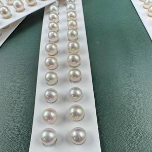 Perlas Sueltas de Akoya de Agua Salada Natural de 8-8.5mm, Perla Desnuda de Zhuji, Blanco Brillante Transparente, Polvo, Luz Intensa, Casi Impecable - Product Image 1