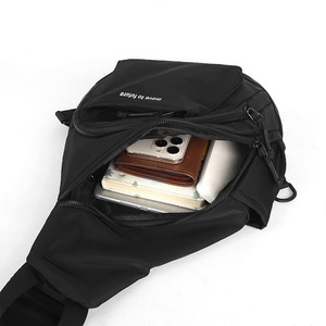 High Quality Vintage Fashion Men's Summer <b>Chest</b> Bag Nylon Zipper Waterproof Lightweight Durable Multi-functional - Product Image 4
