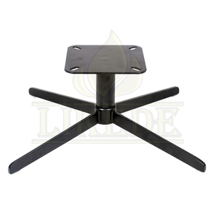 Base de silla giratoria de acero, pieza de silla de hierro negra, 4 rayos - Product Image 1