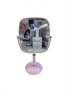 Double-Sided <b>Square</b> Vanity <b>Mirror</b> Plastic Frame Tabletop Home Use Modern Design 1x Magnification - Product Image 1