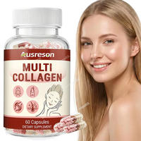 Capsules de collagène multi-complexes OEM, peptides, comprimés, santé des cheveux, de la peau et des ongles, vitamines, capsules de collagène pour une peau éclatante chez la femme