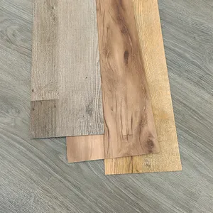 Revêtement de sol en vinyle pvc imperméable 100%, épaisseur de 5mm, design en bois, feuille imprimée lvt, revêtement de sol uv spc