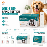 Kit de test rapide triple en une étape CPV/GIA pour la détection vétérinaire canine en milieu hospitalier animalier : Parvovirus et Virus de la maladie de Carré chez le chien