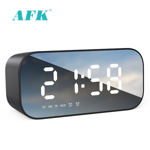 Bluetooth5.3 đồng hồ báo thức Bluetooth loa 3W Loa gia đình di động với microphone <span class=keywords><strong>LCD</strong></span> Đồng hồ Loa di động - Product Image 2