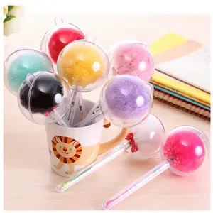 Hot sell to Korean good quality cute plush teddy bear toys ball pen for gift