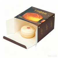 Petite boîte cadeau en papier pour gâteau, conçue sur mesure, avec sac en papier pour desserts et produits de boulangerie