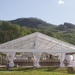 Grande tente de réception en aluminium avec structure en PVC, imperméable, pour 150 personnes, 20x40, utilisable en toutes saisons. - Product Image 6