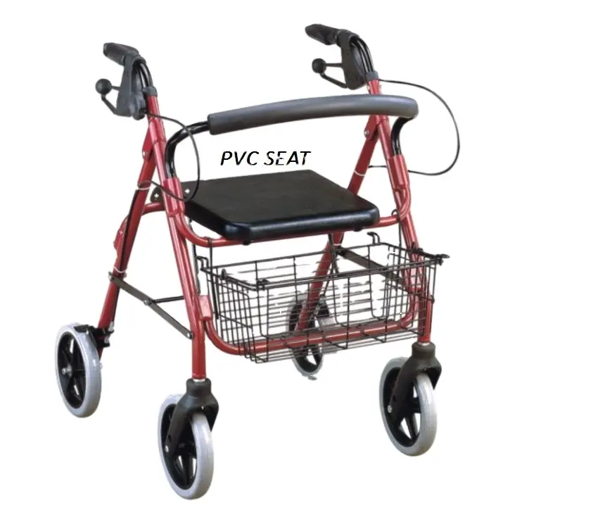 Ancianos discapacitados plegable aluminio Shopping Rollator Walkers FY965L con carro de la compra,