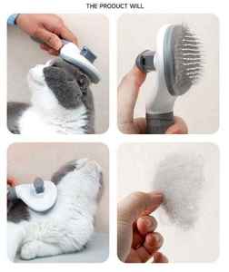 All'ingrosso strumento massaggiante per animali domestici pettine per capelli per cani Deshedding <span class=keywords><strong>Pet</strong></span> Grooming cane con spazzola per peli di gatti - Product Image 3