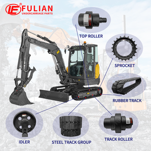 Rouleau inférieur 1402050 robuste, traité thermiquement, lubrification à vie pour mini-excavatrice <span class=keywords><strong>Volvo</strong></span> EC15 EC15B EC20B - Product Image 3