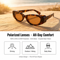 Lunettes de soleil polarisées en acétate avec logo personnalisé, forme ovale fine, écaille de tortue, rétro, protection UV, pour femmes et hommes, vente en gros OEM