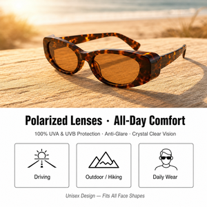Gafas de Sol Polarizadas de Acetato con Logotipo Personalizado, Diseño Ovalado Delgado, Estilo Retro, Protección UV, para Hombre y Mujer, Suministro al por Mayor OEM - Product Image 3