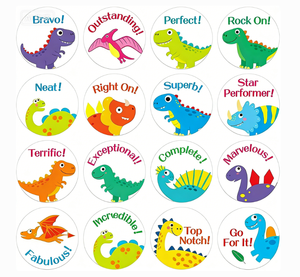 Ensemble d'autocollants pour enfants avec 6 motifs variés, 500 pièces, autocollants en <span class=keywords><strong>vinyle</strong></span> encourageants et motivants pour enfants, pour cadres photo - Product Image 2