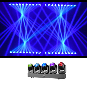 ไฟหัวขยับ LED รุ่นขายดี 5 ชิ้น กำลังไฟ 450 วัตต์ ควบคุมด้วย DMX แสงทอร์นาโด สำหรับงานอีเว้นท์ ดีเจ โรงละคร ดิสโก้ ปาร์ตี้ คลับ บาร์ งานแต่งงาน - Product Image 1