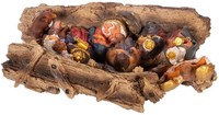 Crèche en bois sculpté en résine multi-bois pour les fêtes de Noël et religieuses, décoration de bureau