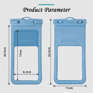 กระเป๋าใส่โทรศัพท์มือถือกันน้ำสำหรับดำน้ำกลางแจ้ง  แบบซีลปิดผนึก PVC  หน้าจอสัมผัสได้  สำหรับชายหาด - Product Image 2