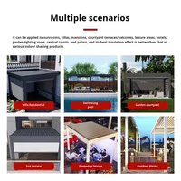 Auvent de gazebo électrique à lames en alliage d'aluminium, imperméable, intelligent, pour une utilisation moderne et simple dans la cour, le jardin et la maison
