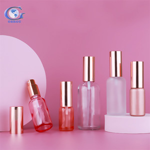 Milchglas-Sprüh flaschen 5ml-100ml Aluminium-Sprüh kopf in mehreren Größen Pink/Frosted/Clear/Amber Cosmetic Liquid Oil Sprüh flasche