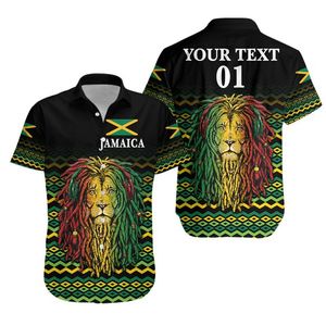 Chemise hawaïenne de football jamaïque personnalisée sublimation Reggae <span class=keywords><strong>Girlz</strong></span> imprimé lion chemises hawaïennes chemises à manches courtes personnalisées pour hommes - Product Image 4