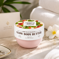 Glow Body Butter Berry Blast Geur OEM Droge Huid Berry Body Butter Pot Vegan Custom Body Butter