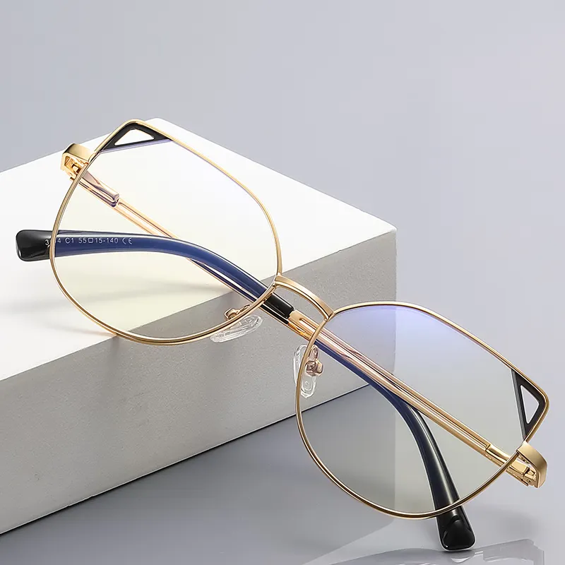 New cat eye eyeglasses frames female omray colour special offer spring metal optical frame shenzhen blue light blocks glasses