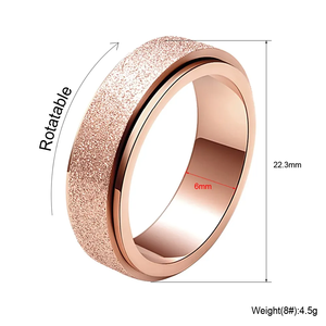 Xu Hướng Phụ Nữ Người Đàn Ông Trang Sức Tùy Chỉnh Màu Đen Frosted <span class=keywords><strong>Spinner</strong></span> Vòng Tay Tuyên Bố Thép Không Gỉ Vàng Thần tài Lo lắng Nhẫn - Product Image 2