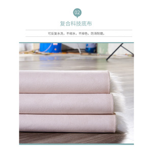 Alfombra Ovalada de Felpa Gris Claro, 1 Pieza, Color Sólido, Lavable a Máquina, para Dormitorio o Sala de Estar - Product Image 4