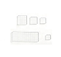Ensemble de 5 blocs de tamponnage carrés en acrylique transparent avec lignes quadrillées pour le tamponnage DIY pour la création de cartes