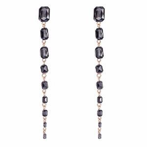 Pendientes Largos de Cristal Brillante Kaimei, Colección de Joyería para Mujer, Pendientes Largos de Cristal con Cadena - Product Image 4