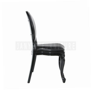 Chaises de événement King <span class=keywords><strong>Louis</strong></span> noires empilables à dossier rond, en résine, vente en gros - Product Image 3