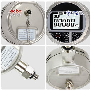 डिजिटल दबाव गेज 0-360psi वायु तरल ईंधन तेल पानी 100 मिमी <span class=keywords><strong>1</strong></span>/2npt थ्रेड उच्च सटीकता डिजिटल दबाव मीटर - Product Image 4