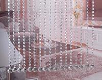 Guirlande de perles en cristal transparent de haute qualité JY, pour chandelier, rideau de fenêtre ou de porte, style musulman, tailles personnalisées