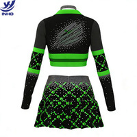 Uniforme personnalisé pour équipe de cheerleading pour jeunes filles, robe en spandex hautement élastique, respirante, vente en gros d'usine