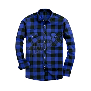 OEM Custom Men's Multicolor <b>Patchwork</b> Embroidery Logo Flannel <b>Shirts</b> Long Sleeve Cotton Streetwear Smart Casual Eco-Friendly - Product Image 1