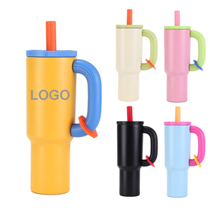 新设计2025不锈钢不倒翁杯双壁真空旅行咖啡40盎司带手柄不倒翁 - Product Image 1