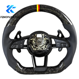 Volant de voiture personnalisé en cuir et fibre de carbone pour <span class=keywords><strong>Audi</strong></span> A3 A4 A6 Q5 B9 A5 SQ5 Q7 Q8 C8 A7 <span class=keywords><strong>RS6</strong></span> C8 RS7 RSQ8 RSQ3 <span class=keywords><strong>R</strong></span> S Line RS - Product Image 5