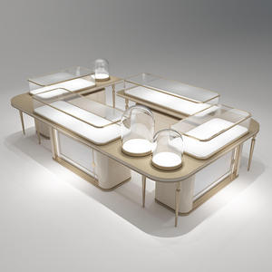 Hiện đại sang trọng kính trang sức hiển thị truy cập thép không gỉ hình bầu dục <span class=keywords><strong>Showcase</strong></span> với thiết kế thanh lịch - Product Image 4