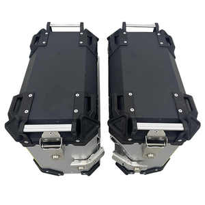 Combo de boîte à queue de <span class=keywords><strong>moto</strong></span> double capacité (32L droite + 36L gauche) Solution de stockage polyvalente et durable en alliage d'aluminium étanche - Product Image 5