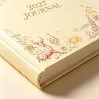 Agenda quotidien personnalisé 2027, couverture rigide à motifs floraux, carnet de notes, papeterie, cadeau