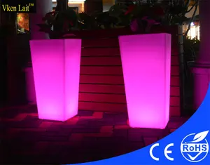 Led furniture factory direct high quality LED foldable cocktail table bar table bistro table with stretch cover