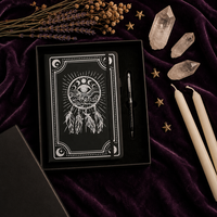 Carnet A5 à couverture rigide de haute qualité, motif phases de lune rêveuses, avec stylo, journal ciel étoilé, coffret cadeau, vente en gros - Meilleures ventes