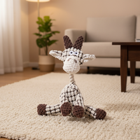 Jouet pour chien en peluche durable et écologique, résistant aux morsures et au grincement, design luxueux et mignon, style dessin animé classique pour le plaisir en intérieur et le soulagement de l'ennui