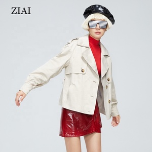 High Quality Spring New Fashion Style Trench Coat British Style Thin Wild Small High School Long Trench Coat <strong>Women</strong> - Product Image 1